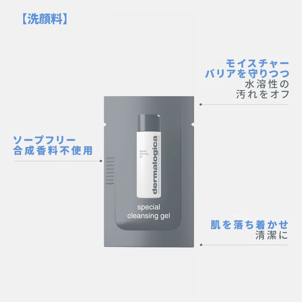 ダーマロジカ 3STEP洗顔セット — STEP2 スペシャルクレンジングジェル（ソープフリー洗顔料）の効果説明 | 洗顔セット