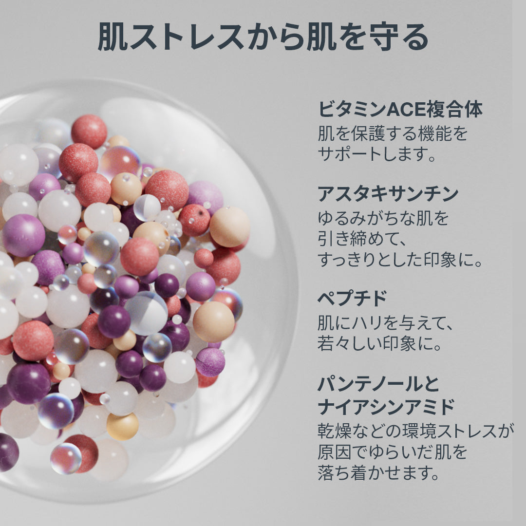 ダーマロジカ MVパワーRクリーム — 主要成分（ビタミンACE複合体・アスタキサンチン・ペプチド・パンテノール・ナイアシンアミド）の説明 | 保湿クリーム