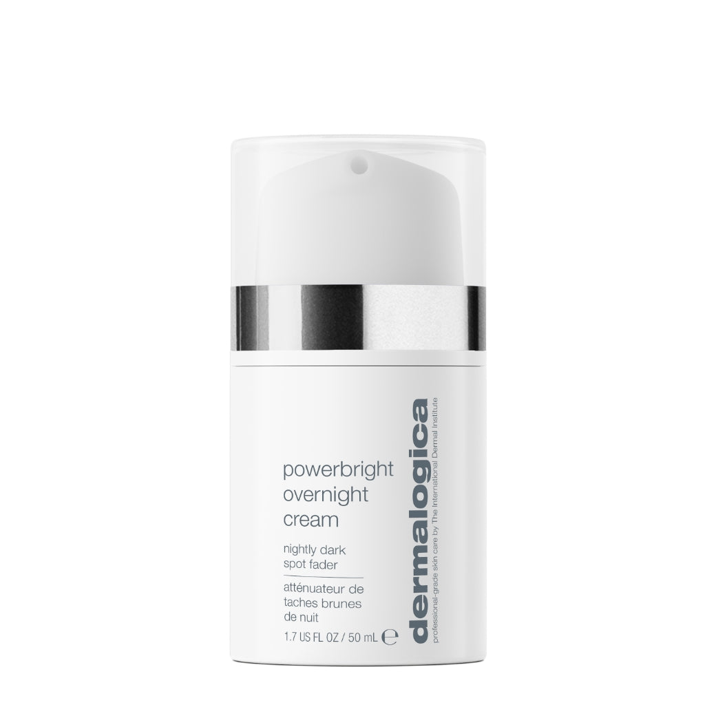 ダーマロジカ P-ブライト オーバーナイトクリーム 50mL — 白背景の製品ボトル正面画像 | モイスチャライザー